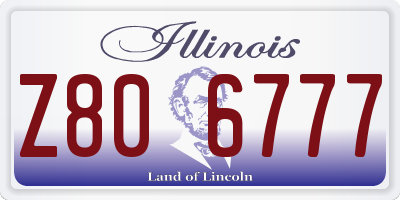 IL license plate Z806777