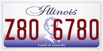 IL license plate Z806780