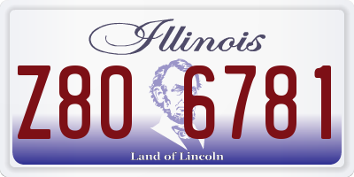 IL license plate Z806781