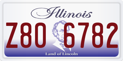 IL license plate Z806782