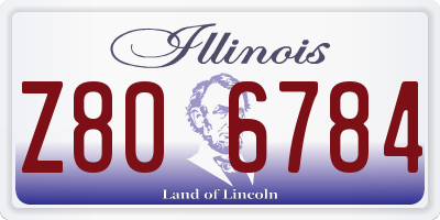 IL license plate Z806784