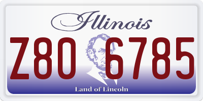 IL license plate Z806785