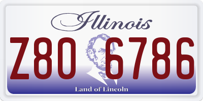 IL license plate Z806786