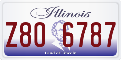 IL license plate Z806787