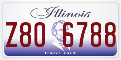 IL license plate Z806788