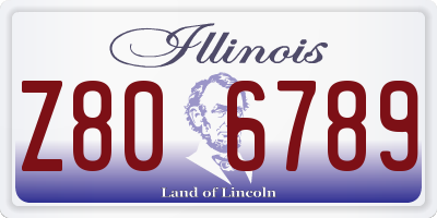 IL license plate Z806789