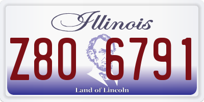 IL license plate Z806791