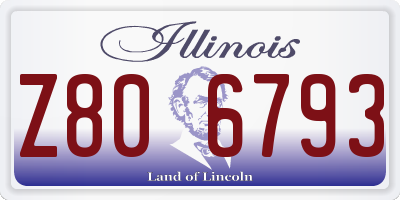 IL license plate Z806793