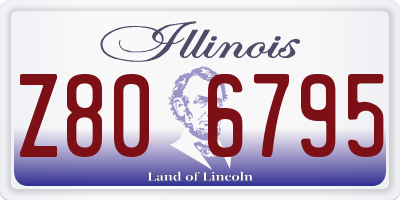 IL license plate Z806795