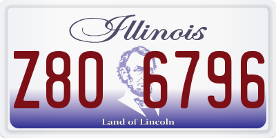 IL license plate Z806796