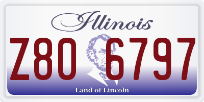 IL license plate Z806797