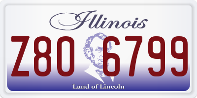 IL license plate Z806799