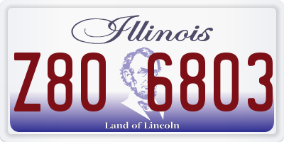 IL license plate Z806803