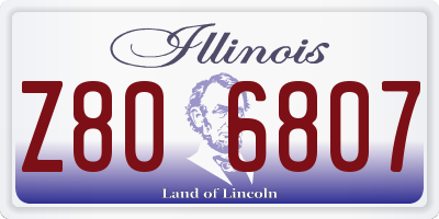 IL license plate Z806807