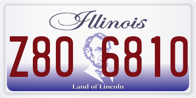 IL license plate Z806810