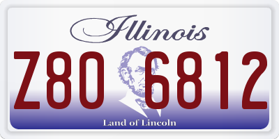 IL license plate Z806812