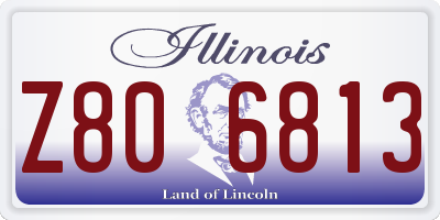IL license plate Z806813