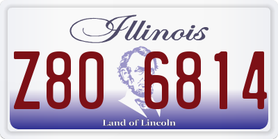 IL license plate Z806814