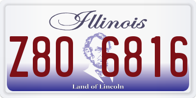 IL license plate Z806816