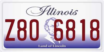 IL license plate Z806818