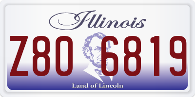 IL license plate Z806819