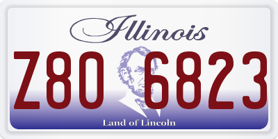 IL license plate Z806823