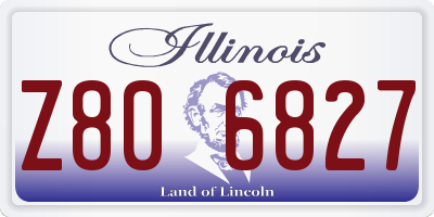 IL license plate Z806827