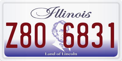 IL license plate Z806831