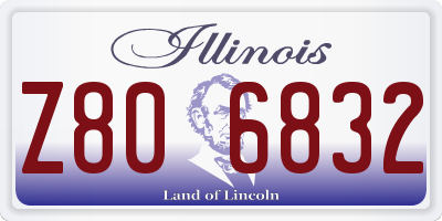 IL license plate Z806832