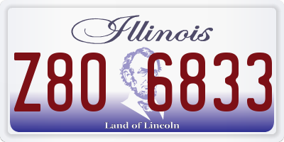 IL license plate Z806833