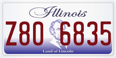 IL license plate Z806835