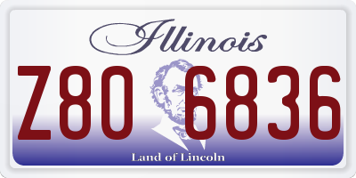 IL license plate Z806836