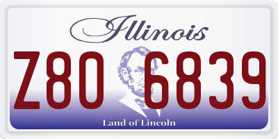 IL license plate Z806839