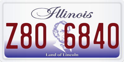 IL license plate Z806840