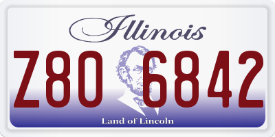 IL license plate Z806842