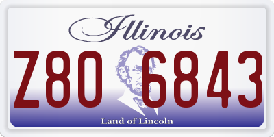 IL license plate Z806843