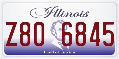 IL license plate Z806845