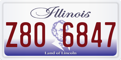 IL license plate Z806847