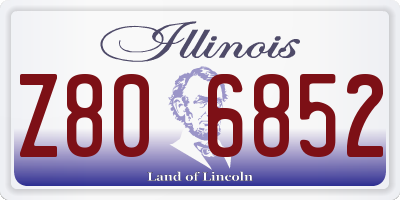 IL license plate Z806852