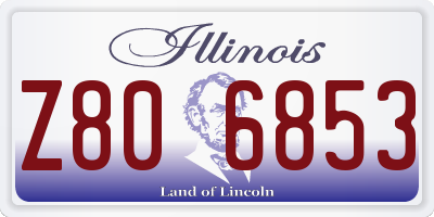IL license plate Z806853