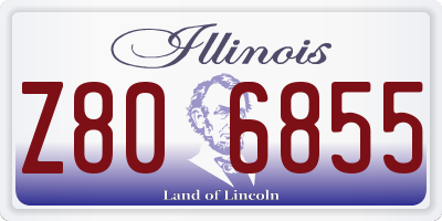 IL license plate Z806855