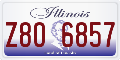 IL license plate Z806857