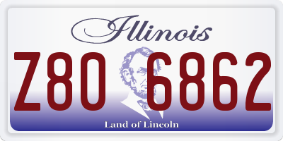 IL license plate Z806862