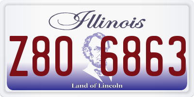 IL license plate Z806863