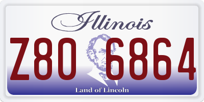 IL license plate Z806864