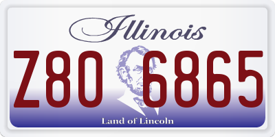 IL license plate Z806865