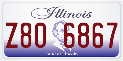 IL license plate Z806867