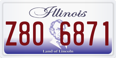 IL license plate Z806871