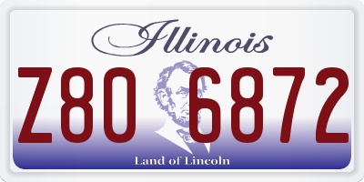 IL license plate Z806872