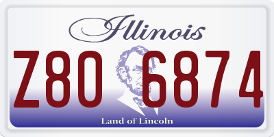 IL license plate Z806874
